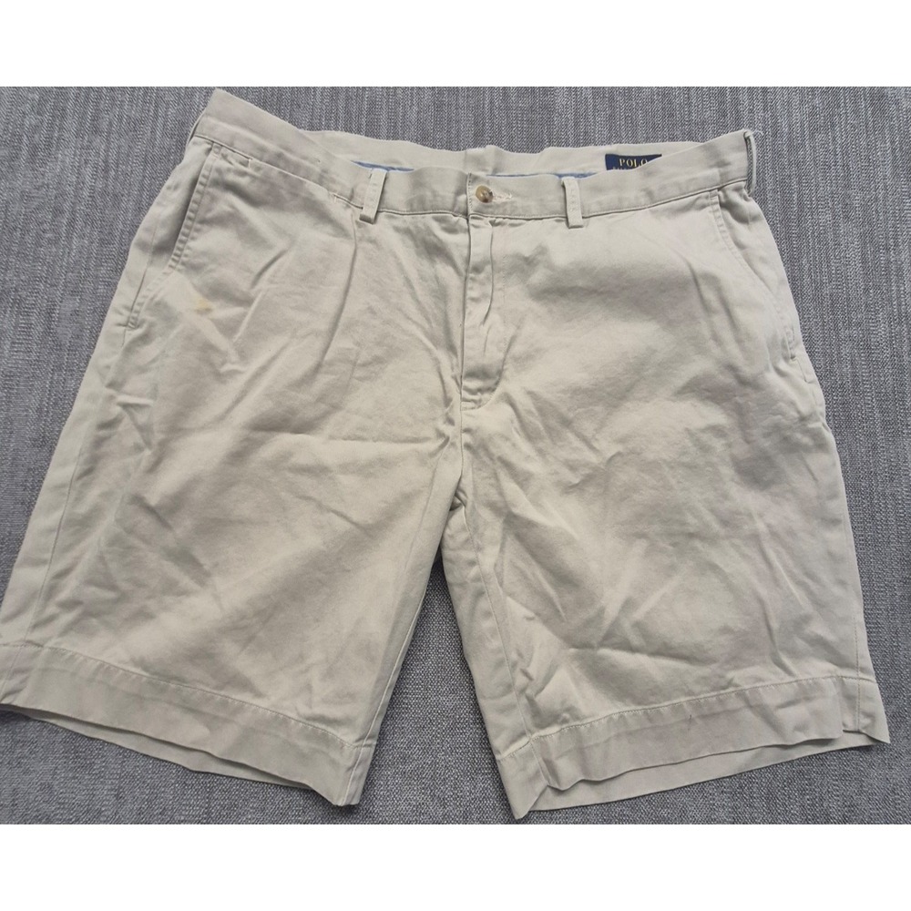 Polo Ralph Lauren men's classic fit khaki 9"‎ inseam shorts sz 38 Cotton preppy